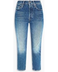 Mother - Hoch sitzende cropped jeans "the tomcat" mit geradem bein - Lyst