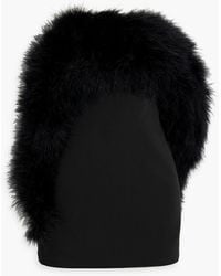 16Arlington - Blaise Strapless Feather-embellished Crepe Mini Dress - Lyst