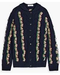 Gabriela Hearst - Judah cardigan aus kaschmir in pointelle-strick mit applikationen - Lyst