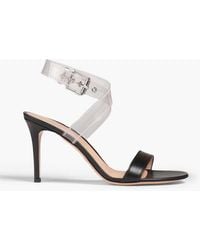 Gianvito Rossi - Pvc-trimmed Leather Sandals - Lyst