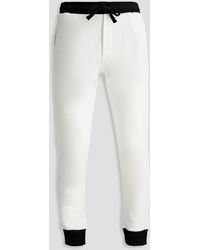 Dolce & Gabbana Two-tone French Cotton-terry Sweatpants - White