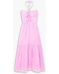 Isabel Marant - Birona neckholder-midikleid aus krepon aus einer baumwoll-seidenmischung mit cut-outs - Lyst
