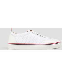 Thom Browne - Mesh And Leather Sneakers - Lyst