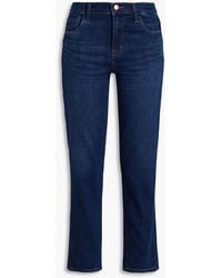J Brand - Faded High-rise Straight-leg Jeans - Lyst