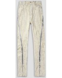 Rick Owens - Bolan Banana Flared Zip-Detailed Metallic Megacrust Jeans - Lyst