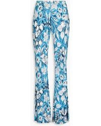 Diane von Furstenberg - Brooklyn Floral-print Jersey Flared Pants - Lyst