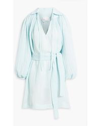 Lisa Marie Fernandez - Linen-blend Gauze Mini Dress - Lyst