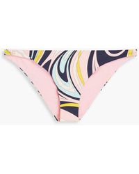 Emilio Pucci - Tief sitzendes bikini-höschen mit print - Lyst