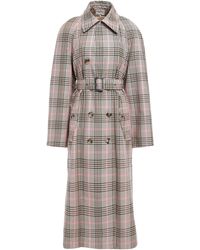 Baum und Pferdgarten Dannell Prince Of Wales Checked Jacquard Trench Coat Sand - Natural