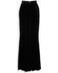 Alberta Ferretti - Hose mit weitem bein aus samt - Lyst