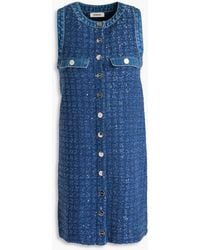 Sandro - Sequin-embellished Bouclé-tweed Mini Dress - Lyst
