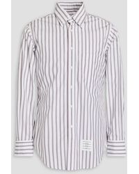 Thom Browne - Striped Cotton-poplin Shirt - Lyst