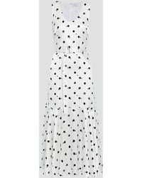 Rosetta Getty - Bedrucktes maxikleid aus seidensatin mit gürtel - Lyst