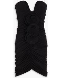 Magda Butrym - Trägerloses minikleid aus jersey mit raffungen - Lyst