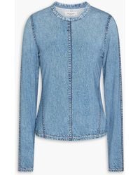 Rag & Bone - Miramar Denim-effect Print Stretch-jersey Top - Lyst