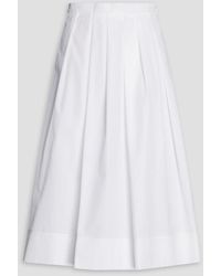 Marni - Pleated Cotton-poplin Skirt - Lyst
