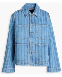 Veronica Beard - Dahl Striped Denim Jacket - Lyst