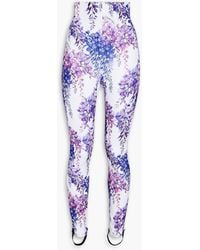Dolce & Gabbana - Leggings aus jersey mit floralem print - Lyst
