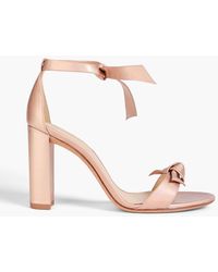 Alexandre Birman - Clarita Bow-detailed Iridescent Leather Sandals - Lyst