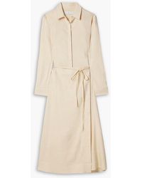 Proenza Schouler - Lato Linen-Blend Midi Wrap Dress - Lyst