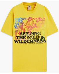 Nike T-shirt aus baumwoll-jersey mit print - Gelb