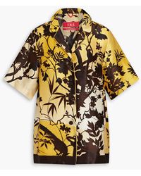 F.R.S For Restless Sleepers - Morfeo Ii Printed Silk-charmeuse Shirt - Lyst