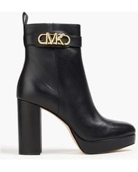 MICHAEL Michael Kors - Parker Embellished Leather Platform Ankle Boots - Lyst