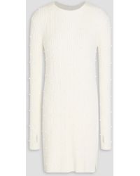 Helmut Lang - Minikleid aus einer gerippten baumwollmischung mit cut-outs - Lyst