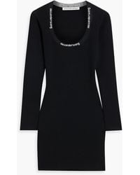 T By Alexander Wang - Stretch-knit Mini Dress - Lyst