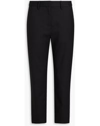 Nili Lotan - Cropped Wool-blend Twill Slim-leg Pants - Lyst