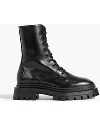 Stuart Weitzman - Bedford Leather Combat Boots - Lyst