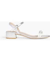Stuart Weitzman - Dancer 35 Faux Pearl-embellished Leather Sandals - Lyst