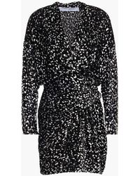 IRO - Mielan Metallic Leopard-print Velvet Mini Dress - Lyst
