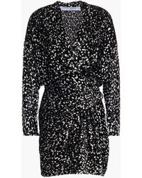 IRO - Mielan Metallic Leopard-print Velvet Mini Dress - Lyst