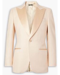 Tom Ford - Slim-Fit Satin-Trimmed Wool And Silk-Blend Twill Tuxedo Jacket - Lyst