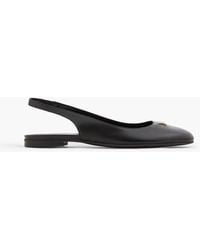 Bally - Embellished Leather Slingback Flats - Lyst