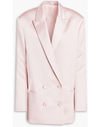 Philosophy Di Lorenzo Serafini - Double-breasted Satin-crepe Tuxedo Jacket - Lyst