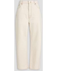RE/DONE - 90s Cropped High-rise Tapered Jeans - Lyst