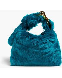 JW Anderson - Chain-embellished Faux Fur Shoulder Bag - Lyst