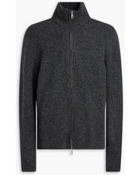 Officine Generale - Ribbed Wool Zip-Up Sweater - Lyst