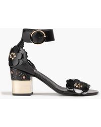 Roger Vivier - Podium sandalen aus lasergeschnittenem lackleder - Lyst
