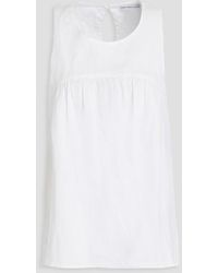 James Perse - Gathered Linen Top - Lyst