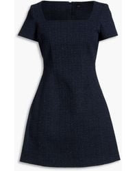 Maje - Metallic Cotton-blend Bouclé-tweed Mini Dress - Lyst