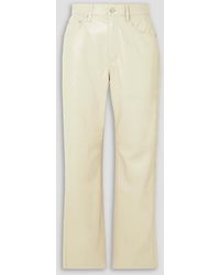 Nanushka - Vinni Cropped Vegan Leather Straight-leg Pants - Lyst