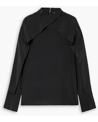 JOSEPH - Bailie Draped Silk Crepe De Chine Blouse - Lyst