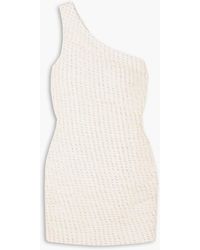 Haney - Tinsley One-shoulder Metallic Silk-blend Organza Mini Dress - Lyst