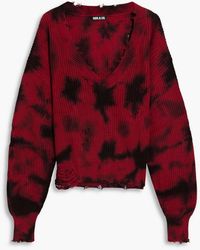 SER.O.YA - Syd Distressed Tie-dyed Cotton Sweater - Lyst