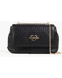 Love Moschino - Embossed Faux Leather Shoulder Bag - Lyst