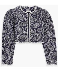 Sea - Theodora Cropped Quilted Paisley-print Cotton Jacket - Lyst
