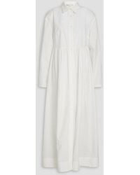 Onia - Tm And Cotton-blend Poplin Midi Shirt Dress - Lyst
